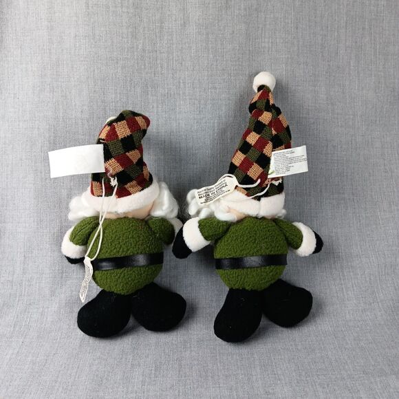 Mountain View Christmas Ornaments Decor Rustic Country Stuffed Santa Snowman - Picture 3 of 10